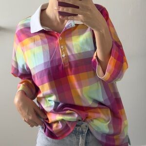 Colorful Lands' End Polo Shirt – Size XL